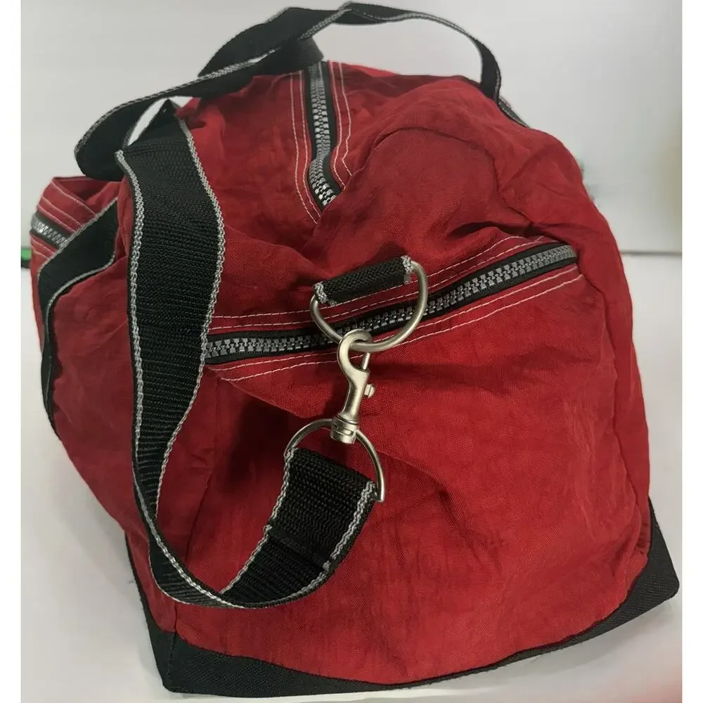 Disney Mickey Mouse Toon Duffle Bag Red Black Gym Weekender Travel  Strap